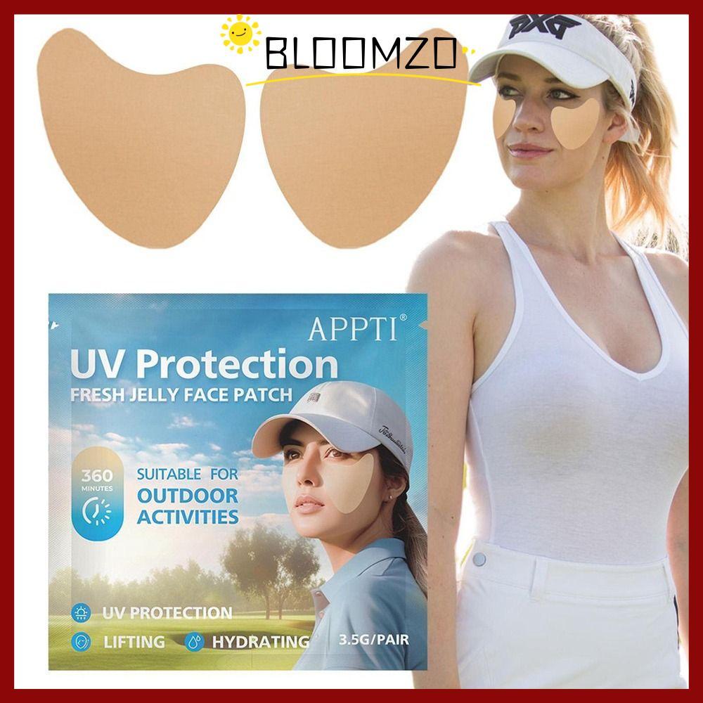 จัดส่งจากประเทศไทยBLOOMZO 5 คู่/กล่อง UV Face Patch, Moisturing Golf Sun Protection Sunblock Sunblock Gel สติกเกอร์ Fresh Jelly Eye กิจกรรมกลางแจ้ง
