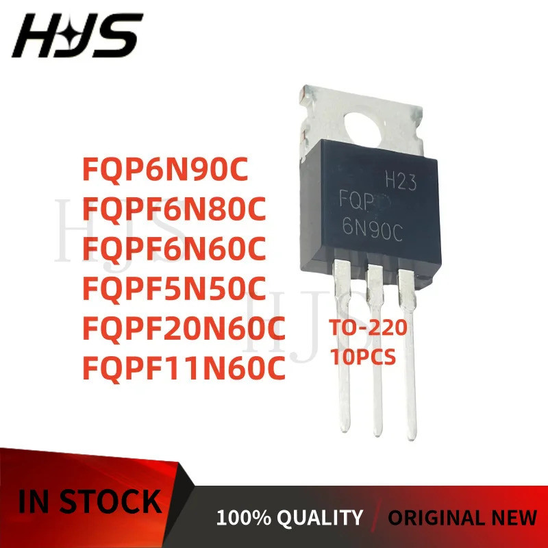 10 ชิ้นและใหม่ FQP6N90C FQPF5N60C FQPF6N60C FQPF6N80C FQPF11N60C FQPF20N60C ในสต็อก TO-220s ในสต็อกช