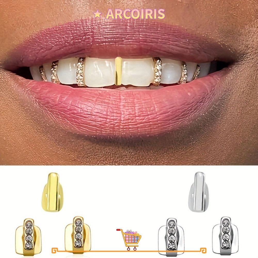 ARCOIRIS Grillz 3 ชิ้น เพชรสังเคราะห์ส่องประกาย สำหรับHip Hopและคอสเพลย์