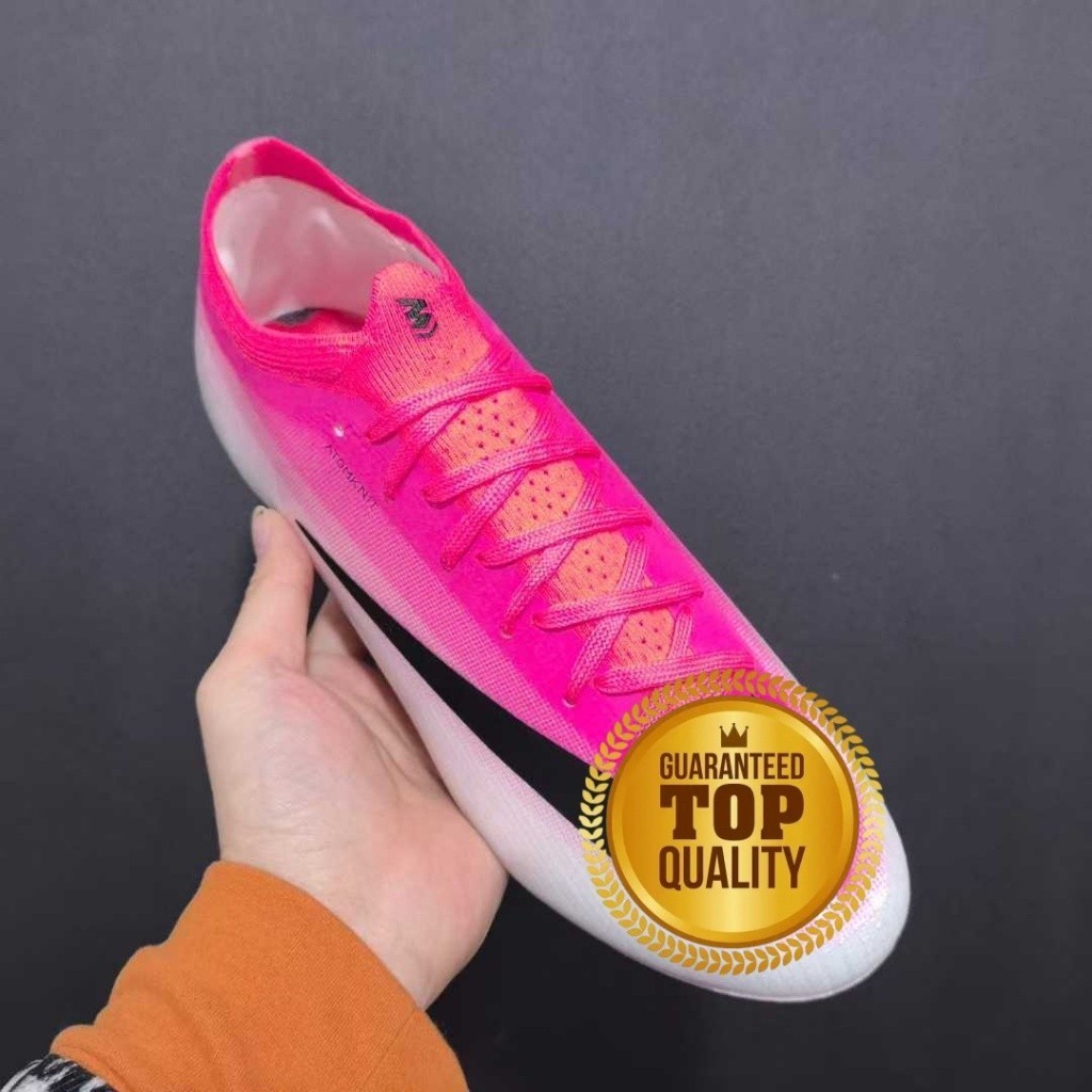 รองเท้าฟุตบอล Mercurial Vapor 17 Elite FG ขนาด 39-45 สีชมพูและขาว สำหรับเล่นกลางแจ้ง