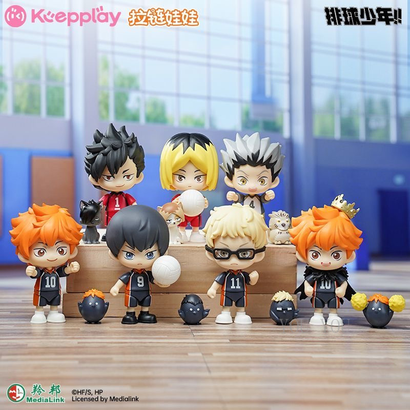 ของแท้ Keepplay Haikyuu!! กล่องสุ่มพวงกุญแจ Kageyama ฟิกเกอร์ปรับท่าได้ จี้ของตกแต่ง-A336