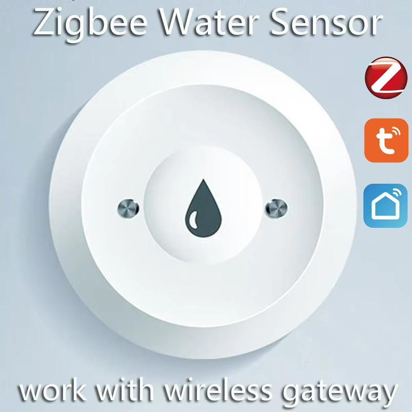 Tuya สมาร์ท Zigbee Water Leak Sensor เครื่องตรวจจับระดับน้ําตรวจสอบโทรศัพท์มือถือ Water Leakage Home
