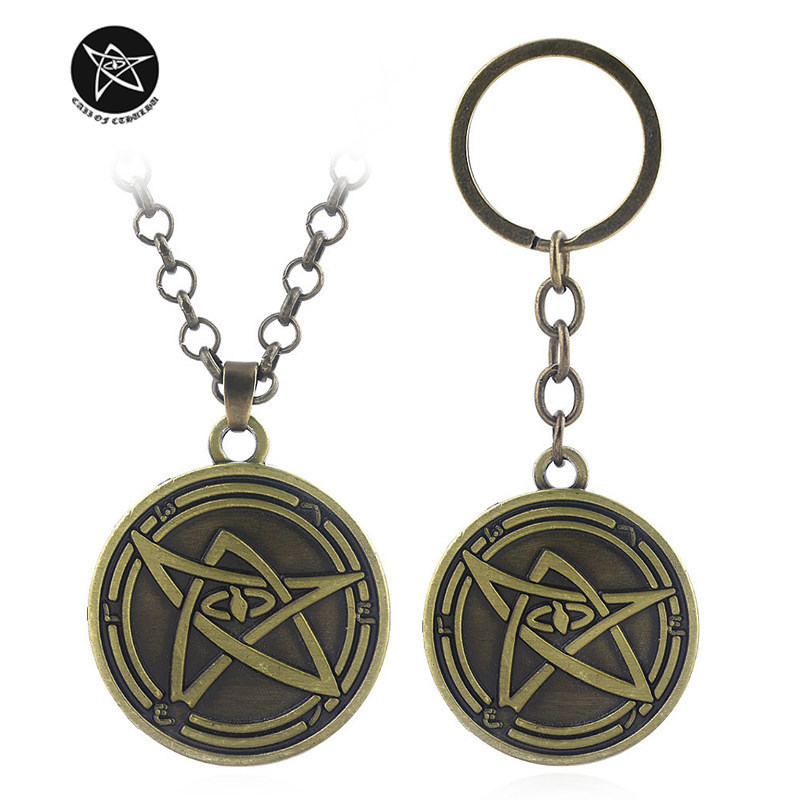 Cthulhu Myth สินค้า Old God Seal จี้โลหะหนังสือ Death Seal Magic Charm พวงกุญแจสร้อยคอจี้