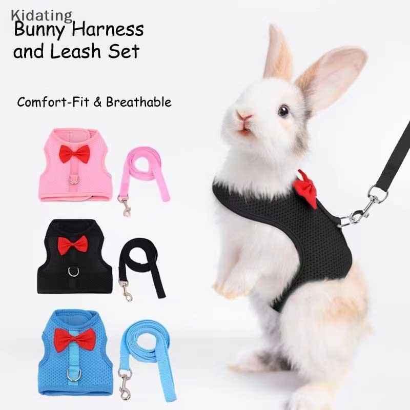 Kidating Bunny Harness และ Leash Set, Rabbit & Guinea Pig Safety Harness Leash Set สําหรับสัตว์เลี้ย