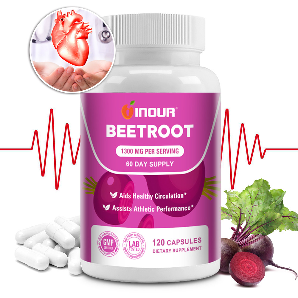 BEETROOT 1300mg แคปซูล - ออร์แกนิกบีทรูทสกัดสูงสุด ช่วยสนับสนุนการไหลเวียนเลือดและสมรรถภาพการกีฬา