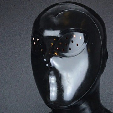 ฮาโลวีน Latex หน้ากากยาง Latex หมวกบุหรี่ฝาครอบ Full Face Hooded ยาง Big Eyes