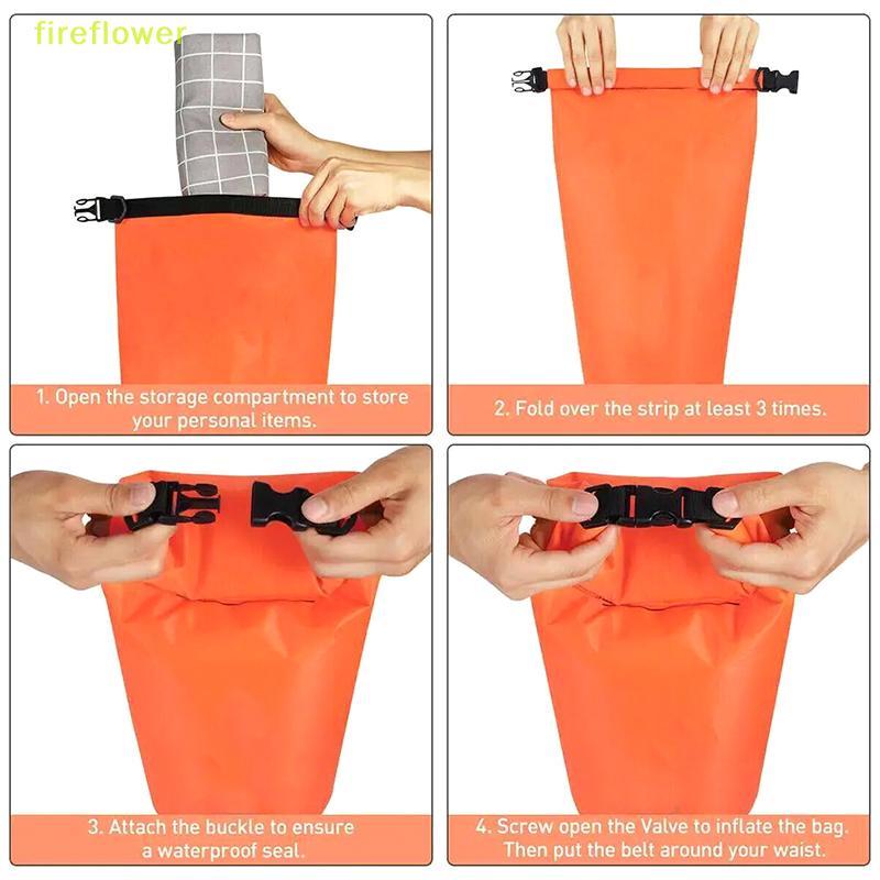 [fireflowerM] PVC Swimming Buet Dry Bag Inflatable Open Swimming Buoy Tow Floating Bag Waterproof Do