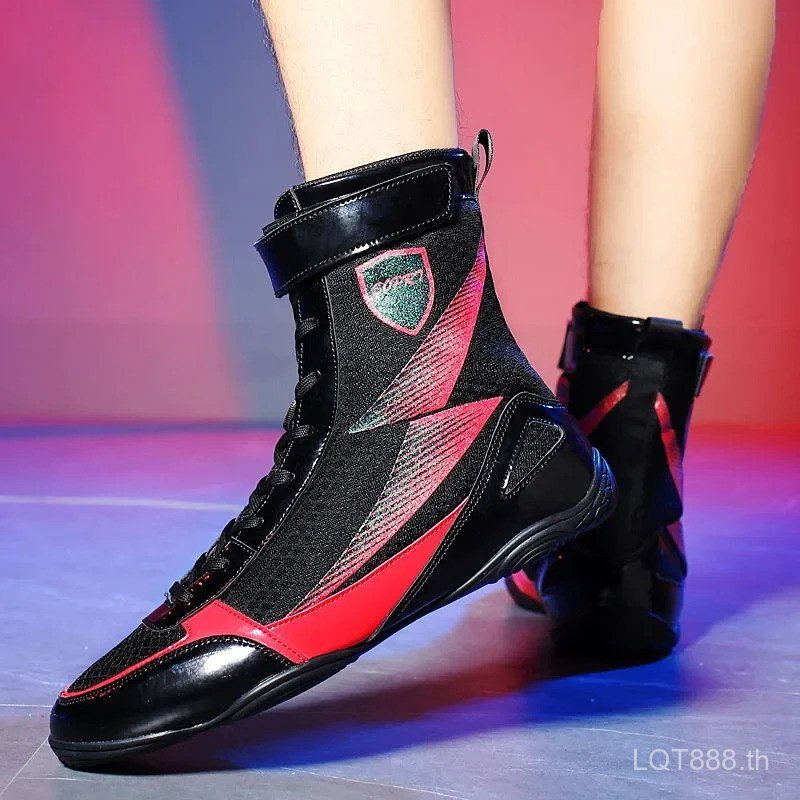 boxing shoes สำหรับผู้ชายและผู้หญิง ออกแบบมาสำหรับมวยและศิลปะการต่อสู้