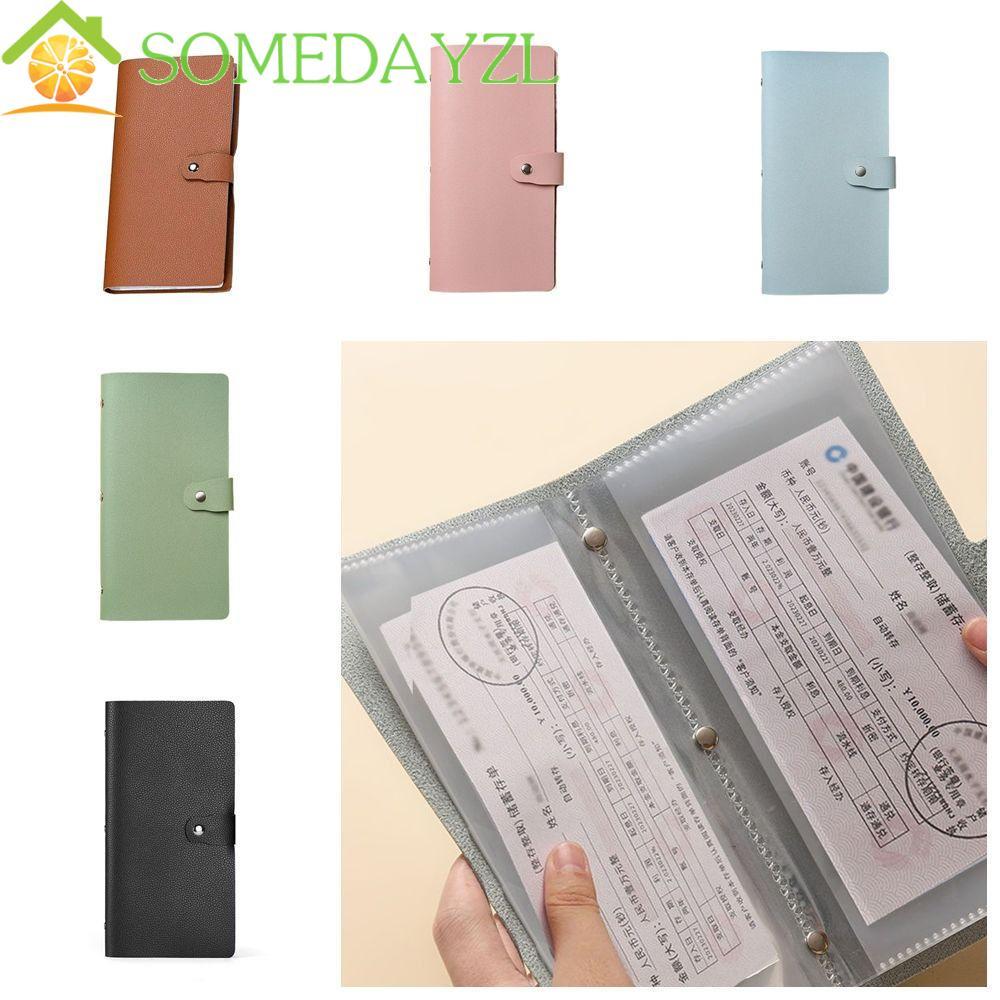 SOMEDAYZL เงิน Saving Challenge Binder, สนุก PU Saving Challenges หนังสือ, ของขวัญสําหรับเด็กใสสีทึบ