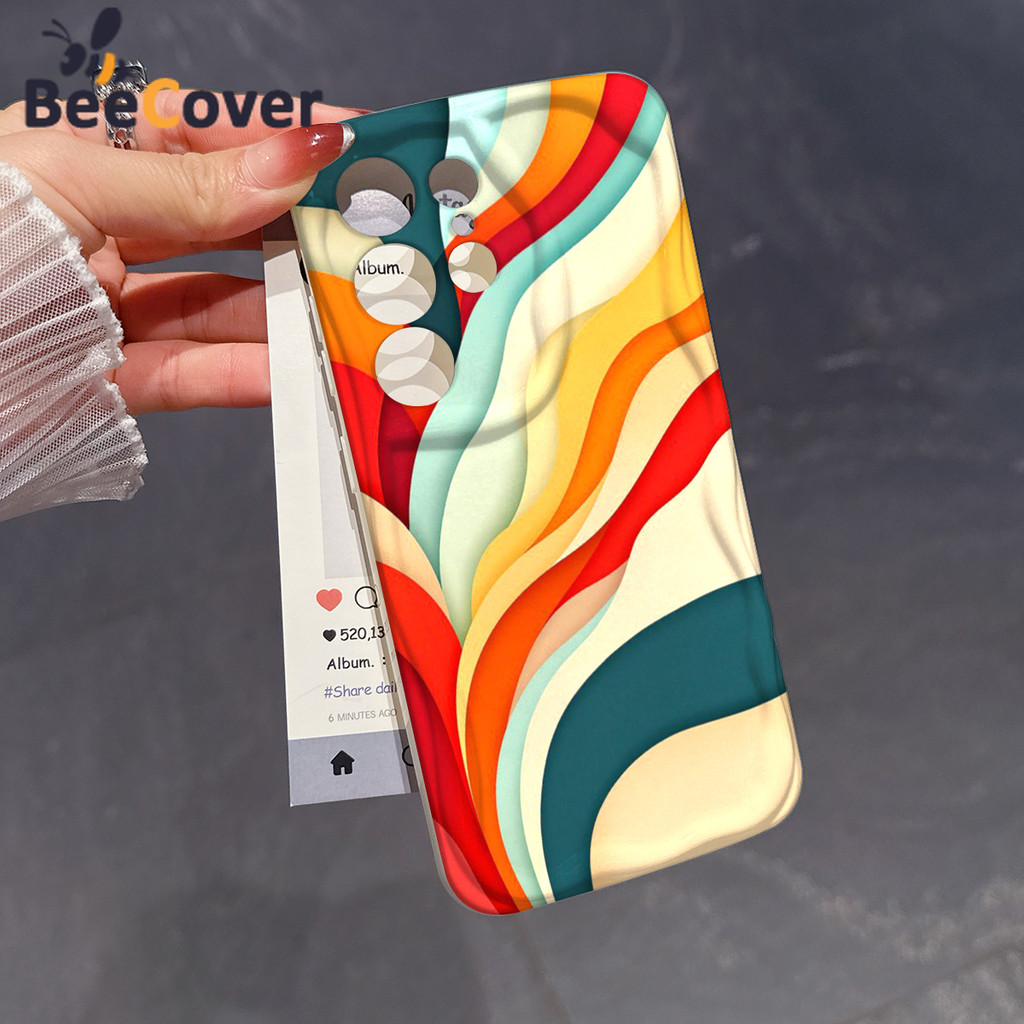 Colored Stripes สําหรับ OPPO A15 A16 A17 A31 A3S A53 A55 A57 A5S A12 A74 A76 A78 A92 A9 A93 A94 A98 