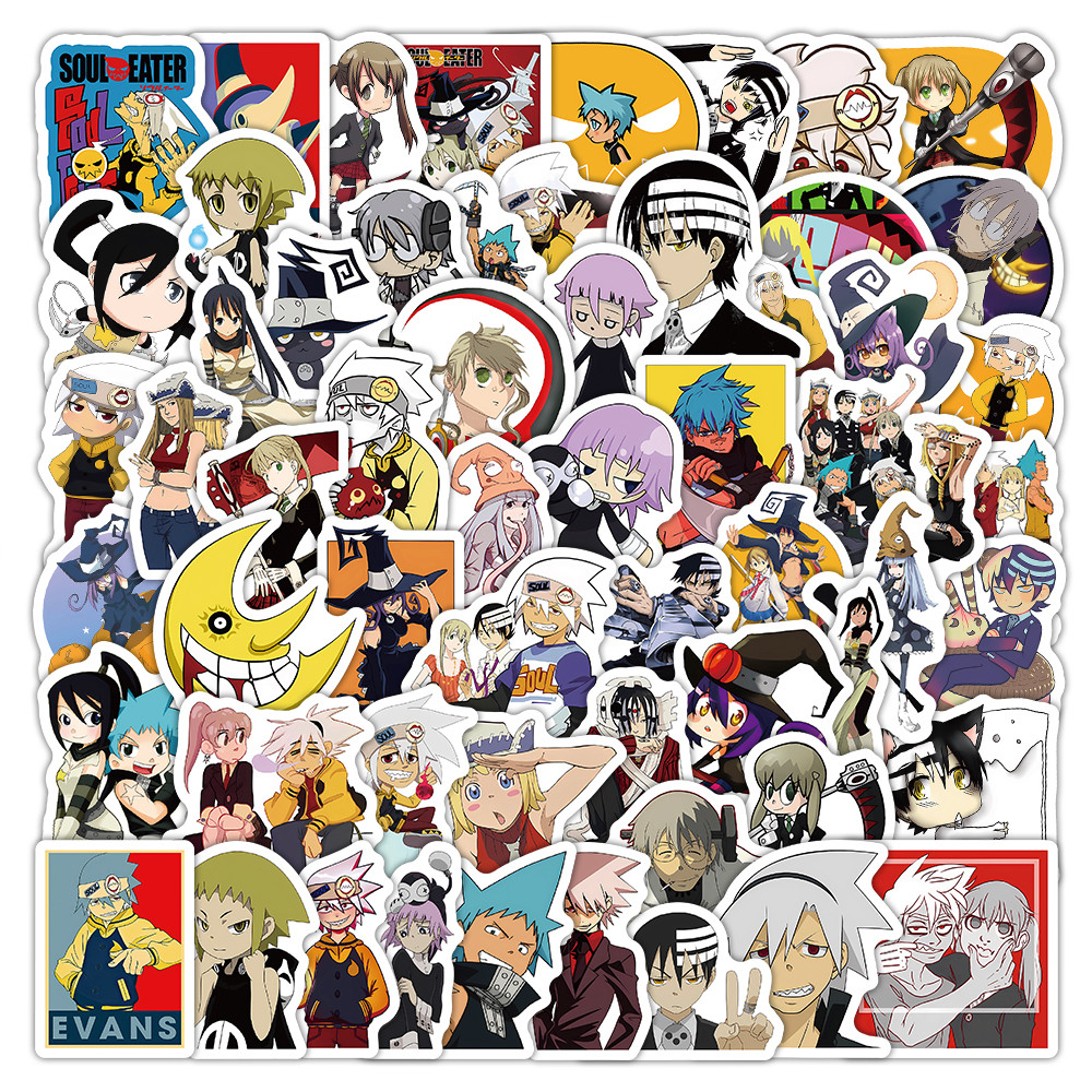 100 ชิ้น Soul Eater อะนิเมะสติกเกอร์การ์ตูนตัวอักษรกันน้ํา Decals สําหรับกระเป๋าเดินทางโทรศัพท์เครื่องเขียน Decor