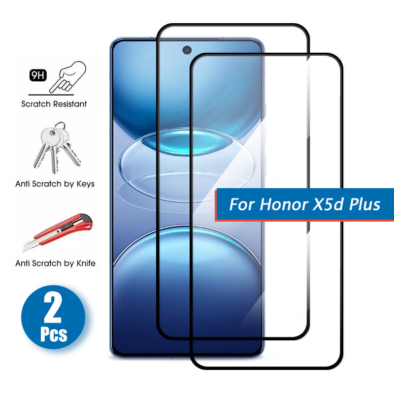 Honor X5d PlusกระจกนิรภัยสําหรับHonor X5d X8d X9a X9b X9cสมาร์ทX9d X7d X6d X6C X5C Plus 1-2 ชิ้นHDป้