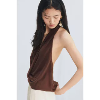 H&M(เอชแอนด์เอ็ม) เสื้อฮัลเตอร์เน็คดีไซน์บิดเกลียว ผู้หญิง 1334509_1