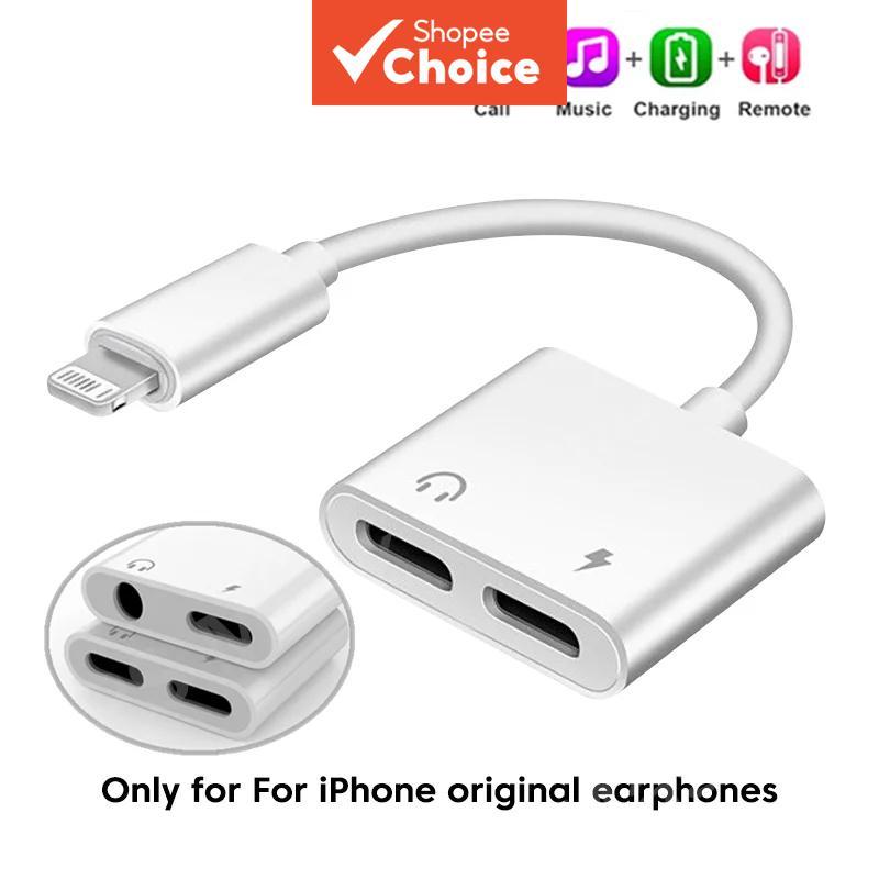 อะแดปเตอร์คู่เสียง 2-in-1 สําหรับหูฟัง iOS USB-C ถึง 3.5 มม. Type-C ชาร์จ Aux สายสัญญาณเสียง