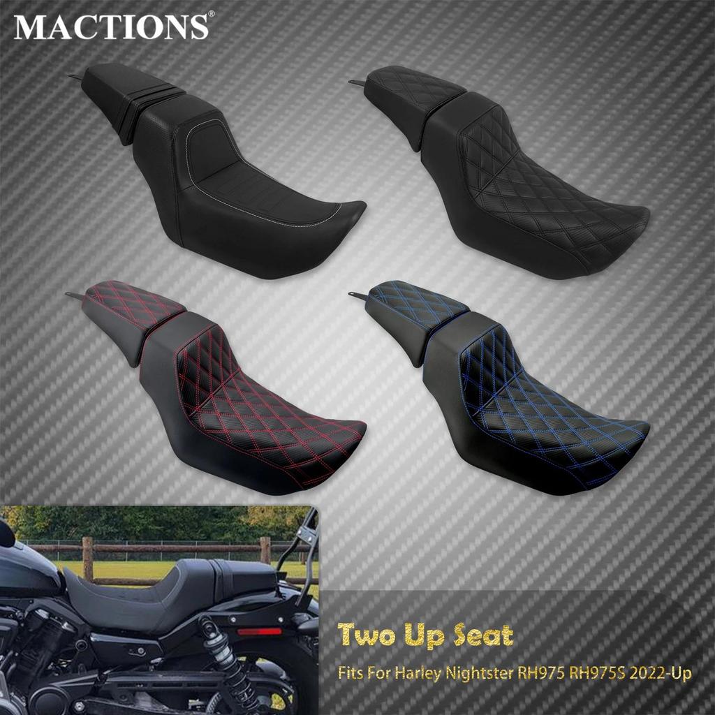 RE Motorcycle Two Up Seat Front Rear Driver Passenger Rider Saddle Seats For Harley Nightster Specia