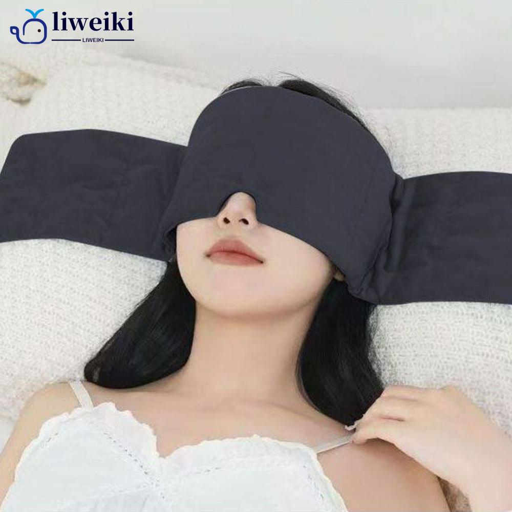 LIWEKI Soft Gravity Sleep Eye Mask Breathable น้ําหนัก Blocking Eye Mask สบาย Fit Nap Sleep Aid เครื