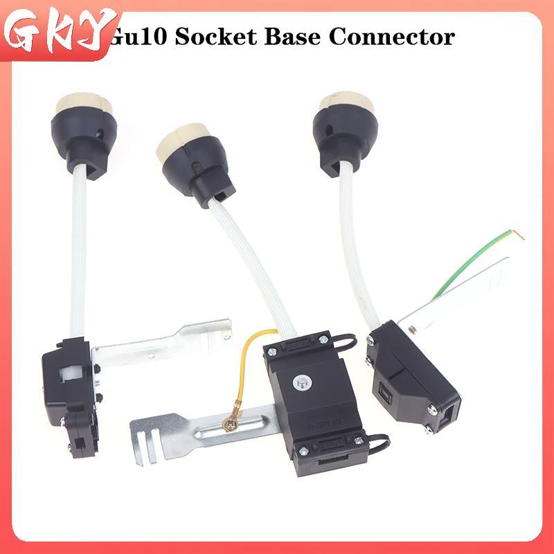 GKY GU10 โคมไฟฐานเซรามิคและ Terminal Blo/Bridge W และฉนวนสําหรับ GU10 ฐานฮาโลเจน Soe GU10 หลอดไฟ Led