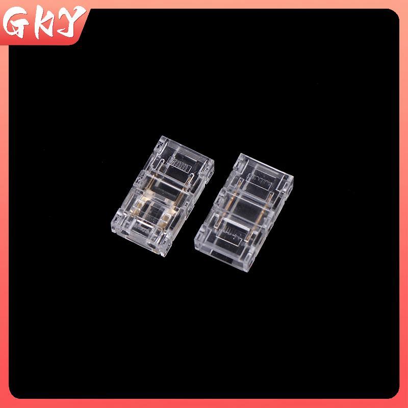 GKY 10PCS 2pin 8 มม.COB LED Strip To Strip LED Connectors Strip To Wire การเชื่อมต่อ Solderless Exte