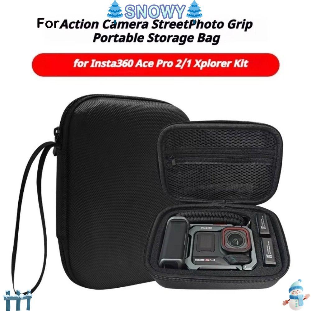 SNOWY กระเป๋าเก็บ, Shock Resistance Fall Protection Carrying, ทนทาน EVA สําหรับ Insta360 Ace 2/1 Xpl