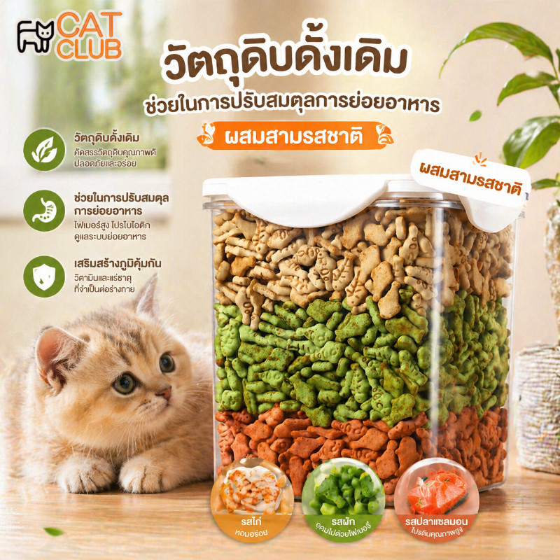 พร้อมส่ง🔥1000g คุกกี้มิ้นท์แมว ขนมแมว หญ้าแมวฟรีซดราย ขนมสัตว์เลี้ยง  ย่อยง่ายและดูดซึม ช่วยสำรอกก้อนขน