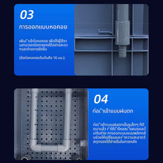 กล่องกรองตู้ปลา น้ำตก ทำให้น้ำสะอาด เพิ่มออกซิเจน กรองบ่อปลา ไม่ต้องเปลี่ยนน้ำ ปกป้องสุขภาพของปลา