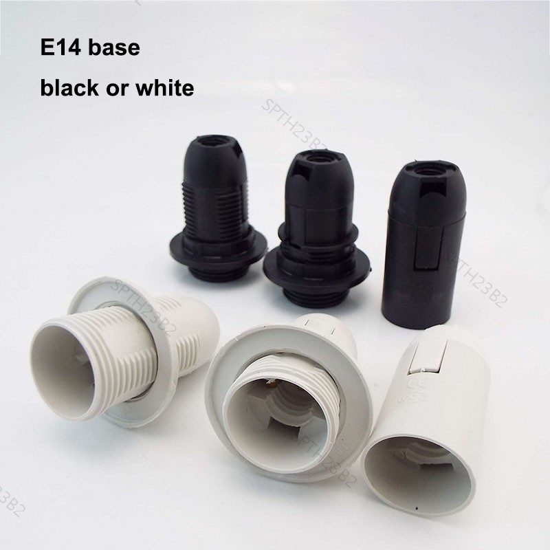 E27 E14 AC ปลั๊กไฟ led หลอดไฟฐานโคมไฟ Converter หัวผู้ถือไฟฟ้าสกรูโคมไฟ บังแสง TH23B2