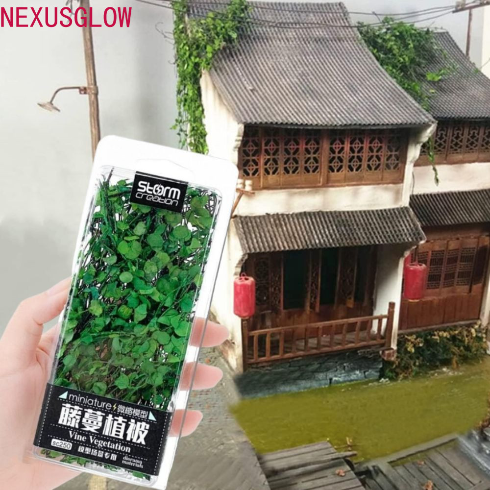 NEXUSGLOW Miniature Model Leaves, Fairy Garden Micro Landscape Vegetation Scene Model, จําลองที่สมจร