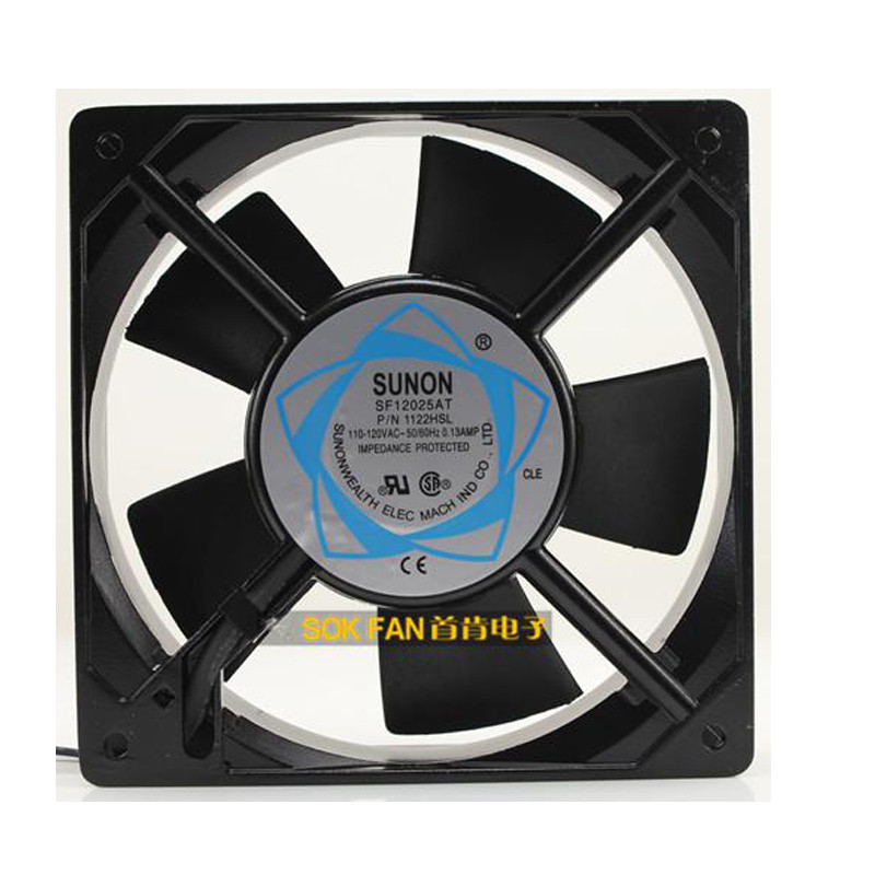 ยี่ห้อใหม่พร้อมสต็อก 12cm12cm 12cm 12025 AC110V Double Ball Axial Fan SF12025AT