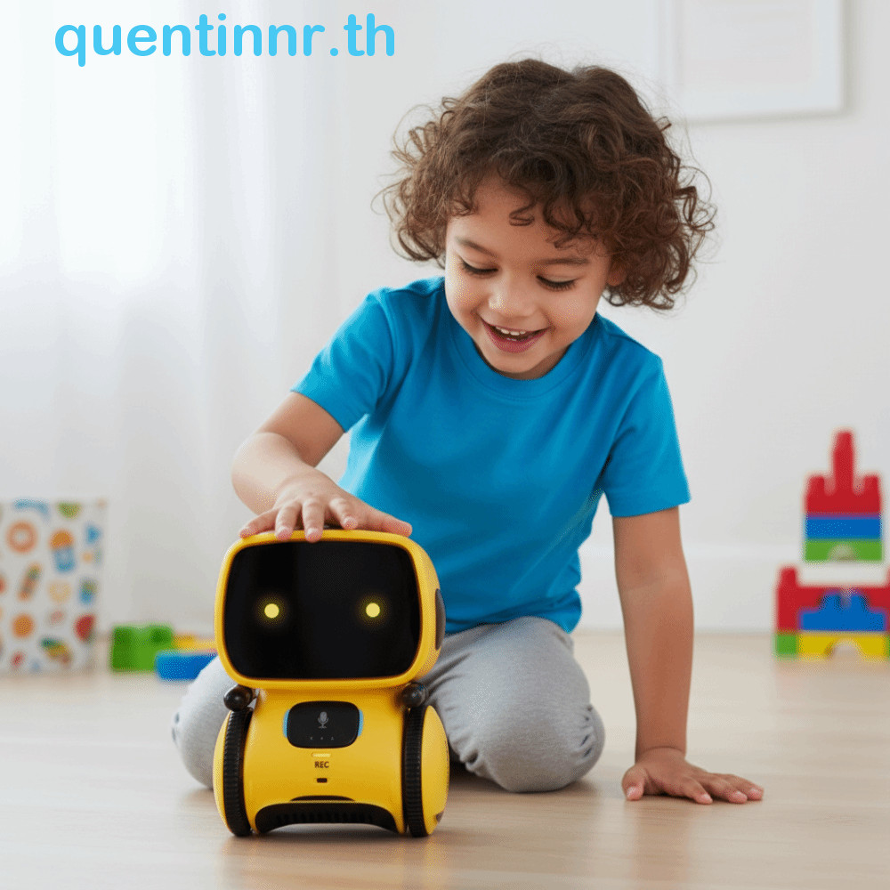 QUENTIN Smart Robot, Voice Command Touch Control Emo Robot, Robot Toy Sensor Technology ฟังก์ชั่นเต้
