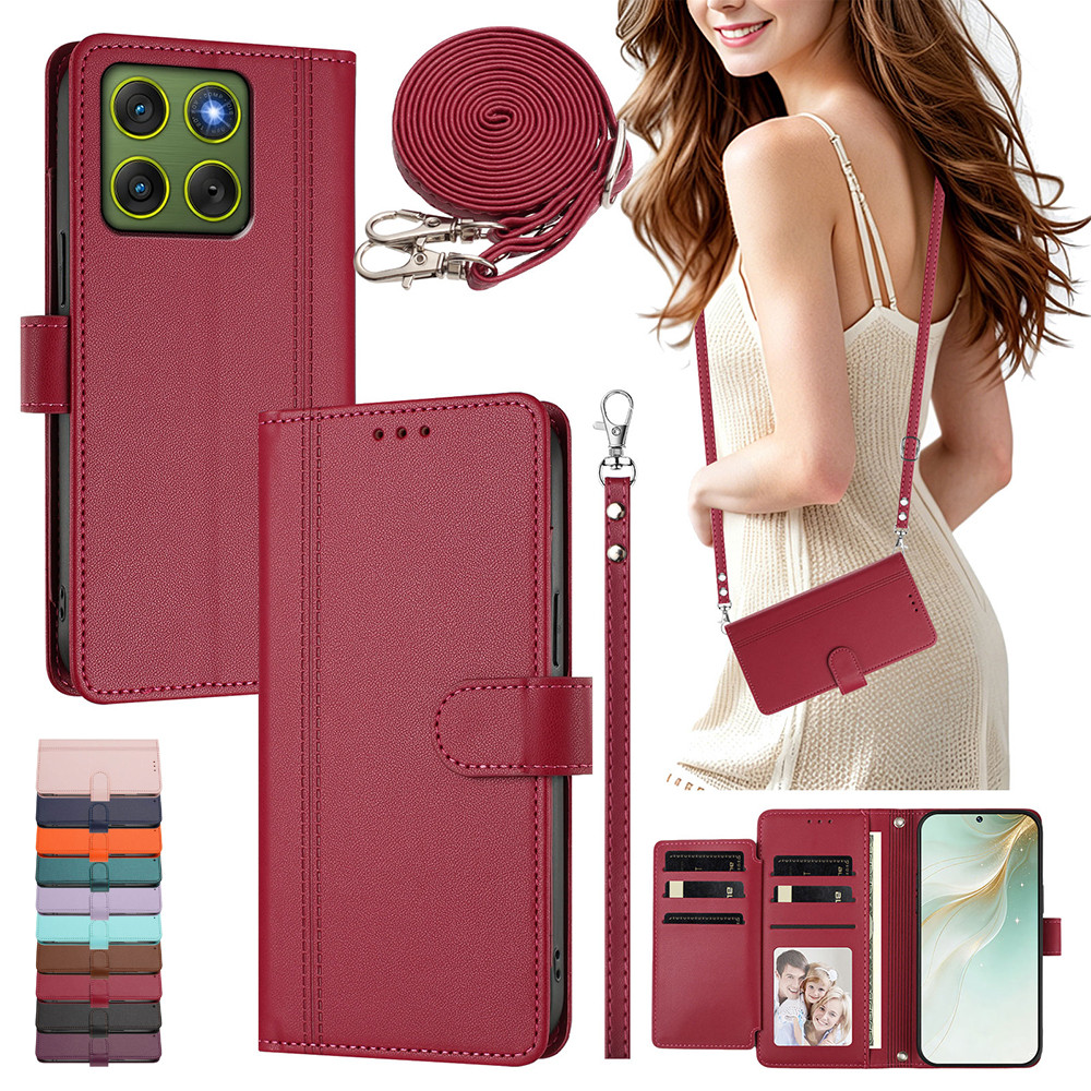 ใช้งานได้จริงช่องใส่การ์ดกระเป๋าสตางค์สําหรับ Moto X70 Air Pro G72 G73 G75 G77 G84 G85 G86 Power Cro
