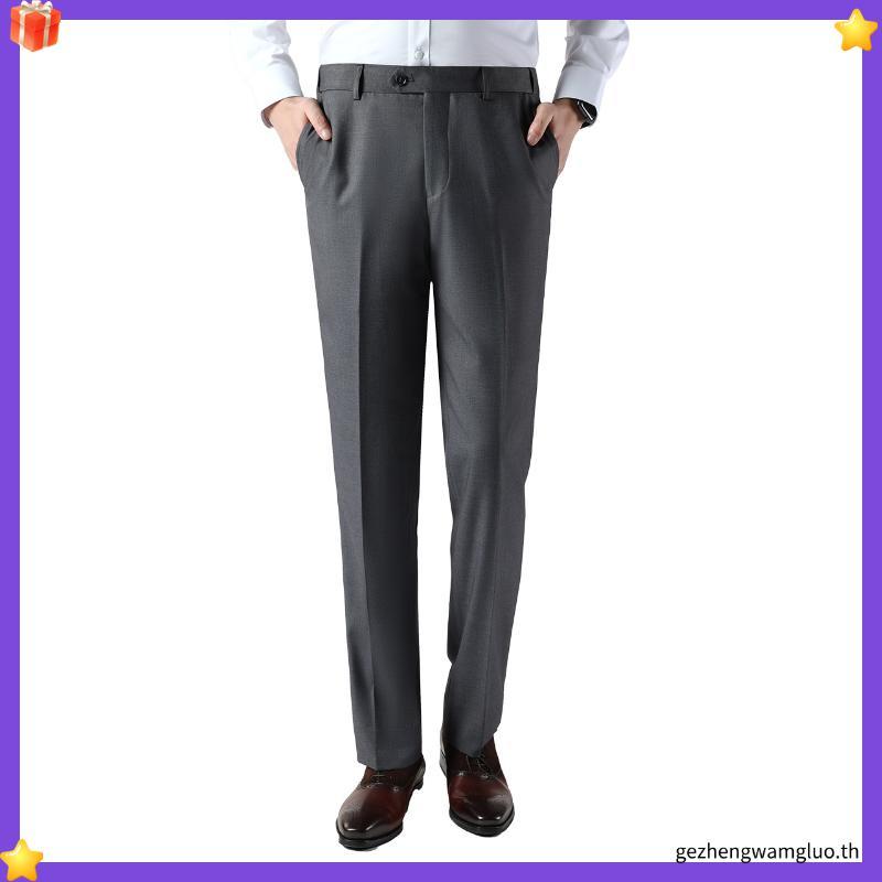 GQ Perfect Pants™ กางเกงขายาวผ้าสะท้อนน้ำ สีเทาอ่อน
