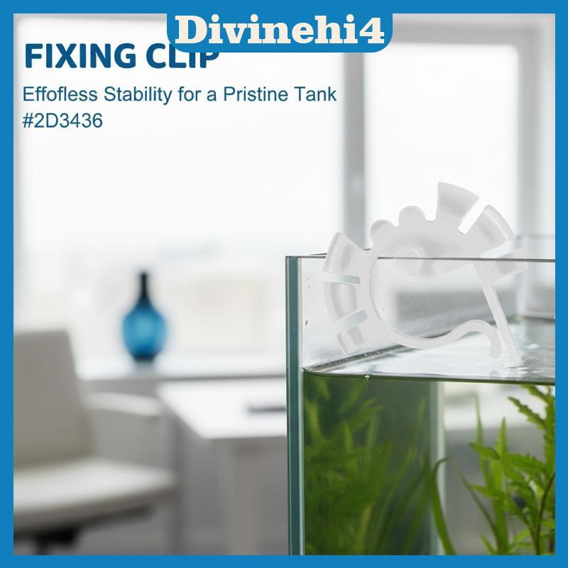 <divinehi4> Aquarium U รูป Air Tube Holder 3 5 10 Pa พลาสติกท่อน้ํา Fixing คลิปสําหรับถังปลาองค์กร N