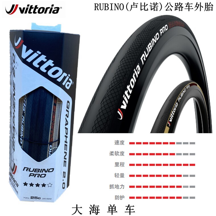 VITTORIA Victoria RUBINO PRO จักรยานเสือหมอบขี่เปิดสูญญากาศพับยางด้านนอกยางท่อยาง