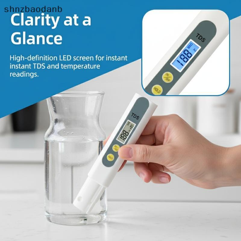 [shnzbaodanb] TDS Meter 0 9999 PPM เครื่องทดสอบคุณภาพน้ําปากกาแบบพกพาดิจิตอลการวัดที่แม่นยําอย่างรวด