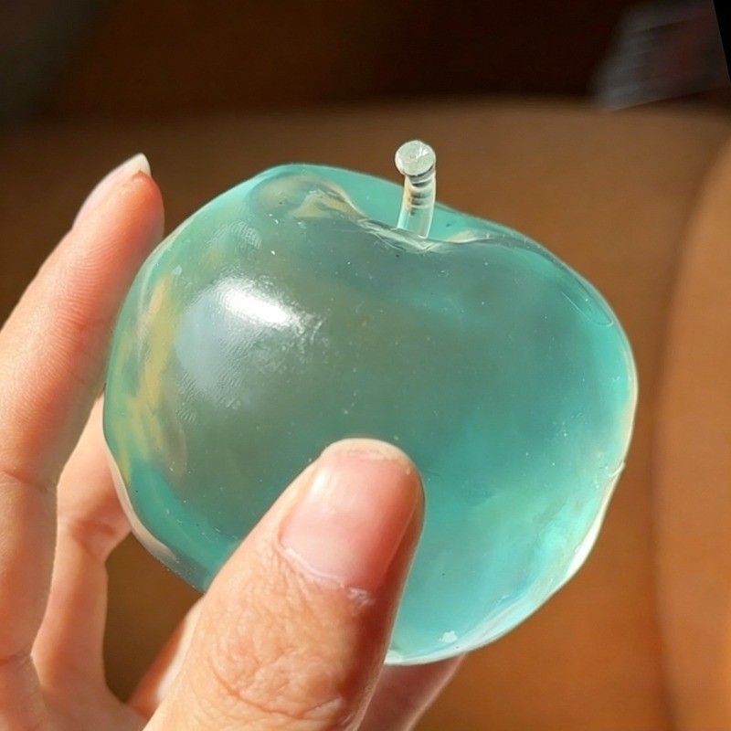 Blue Apple Maltose Squishy ของเล่น Anti Stress Sensory Fidgets ของเล่นจําลองโปร่งใส Blue Maltose Slow-rebound Decompression ของเล่น