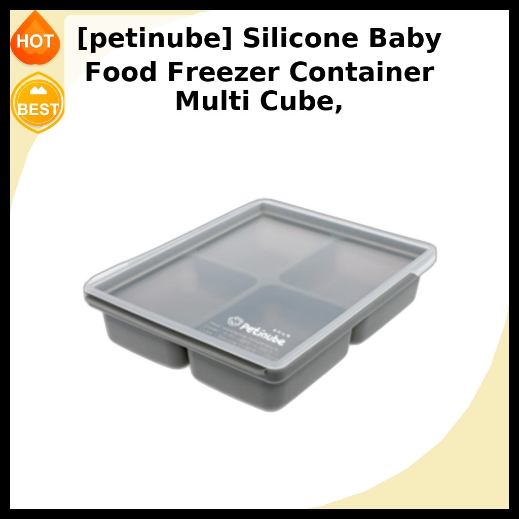 [petinube] ภาชนะแช่แข็งอาหารเด็กซิลิโคน Multi Cube, 4 ช่อง, 1 ชิ้น / ภาชนะใส่อาหารเด็กเกาหลี by KPIK