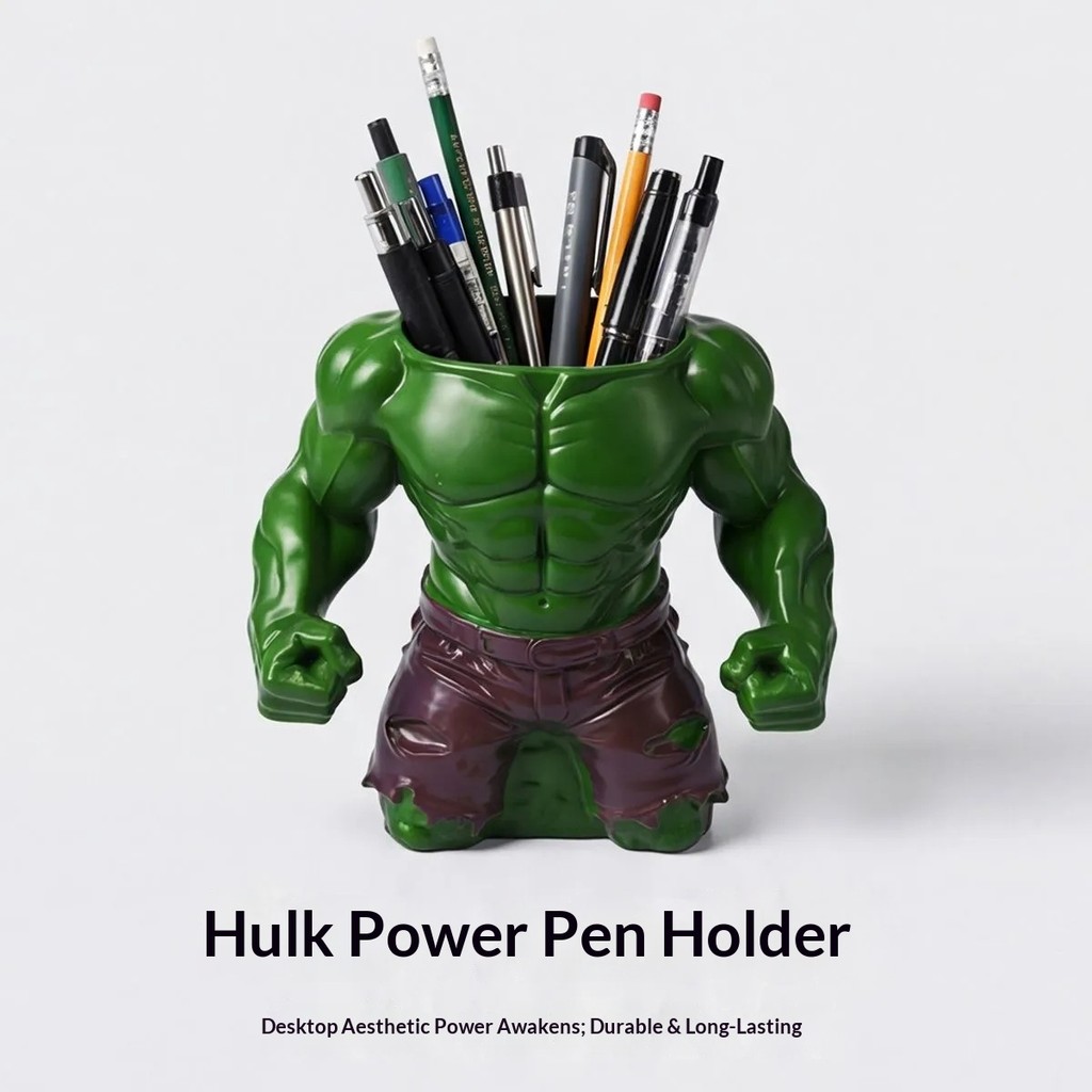 🟢💪Hulk Pen Holder Creative Fitness Green Monster Pencil Stand Desk Organizer Hard Shell Stationery Storage Desktop Decor Back to School Gift ที่ใส่ปากกาฮัลค์ อุปกรณ์การเรียน ของตกแต่งโต๊ะ ของขวัญเปิดเทอม 2026