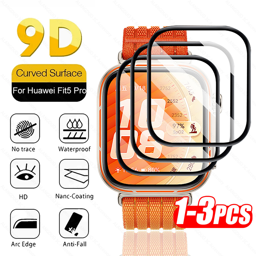 1-3PCS Huawei นาฬิกา Fit 5 Pro ป้องกันหน้าจอ 3D ฟิล์มสําหรับ Huawei SmartWatch Fit5 Pro ScratchProof สติกเกอร์ป้องกันอุปกรณ์เสริม