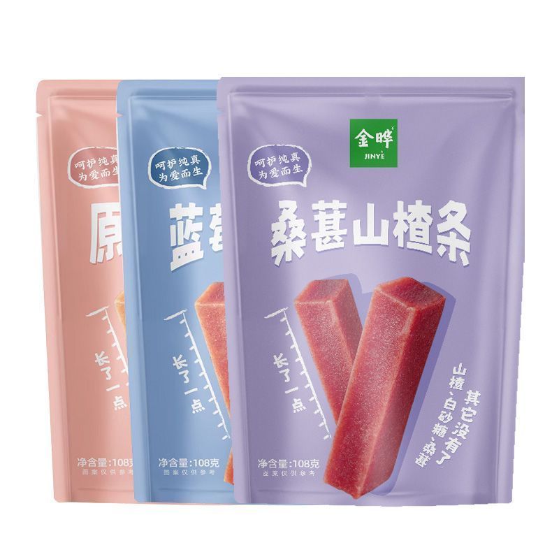 [Jin Ye] Calf Original Blueberry Mulberry Hawthorn Strips 108g ของว่างบรรจุหีบห่อ% LS260506