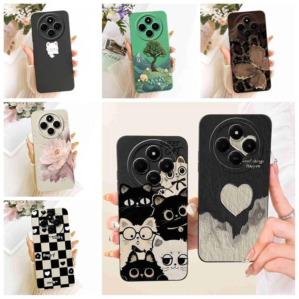 น่ารักการ์ตูนแมวสําหรับ Xiaomi Redmi 14C กรณีซิลิโคนอ่อนนุ่มสําหรับ Redmi 14C Redmi14C เคสโทรศัพท์กั