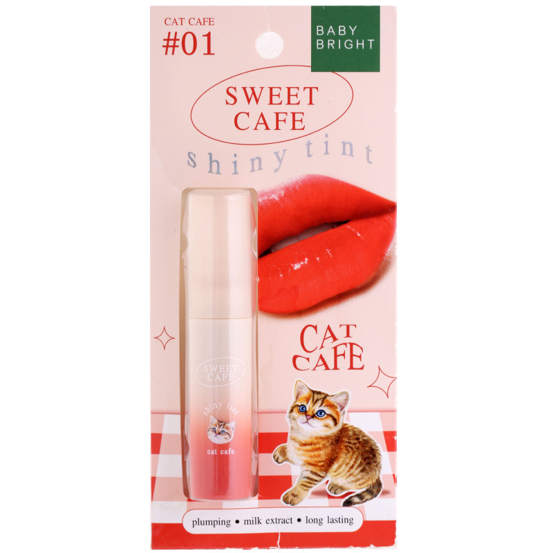 เบบี้ไบร์ทลิปทินท์สวีทคาเฟ่แคทคาเฟ่เบอร์01 2.8ก Baby Bright Tint Sweet Cafe Cat Cafe No.01 2.8g. [88