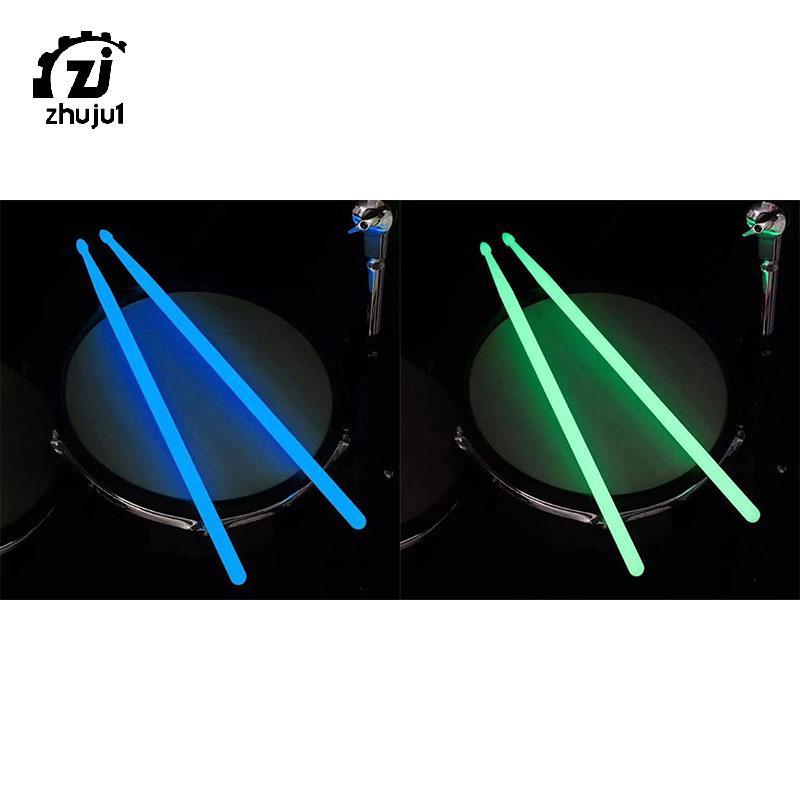 [zhuju1] 1 คู่ 5A Luminous Drum Stis Drum Set Fluorescent Drumstis Glow in The Dark Boutique