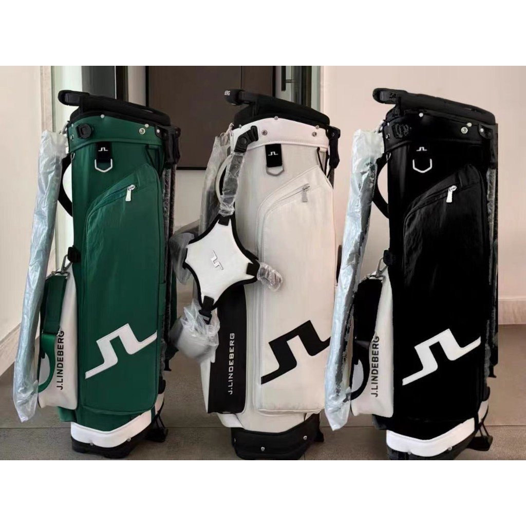 [J.LINDERBERG] ถุงกอล์ฟ กระเป๋าบอลสไตล์ใหม่ PU Unisex Two-Hooded Ball Bag กันน้ําทนทาน QB2488 7TK7 ZLLJ