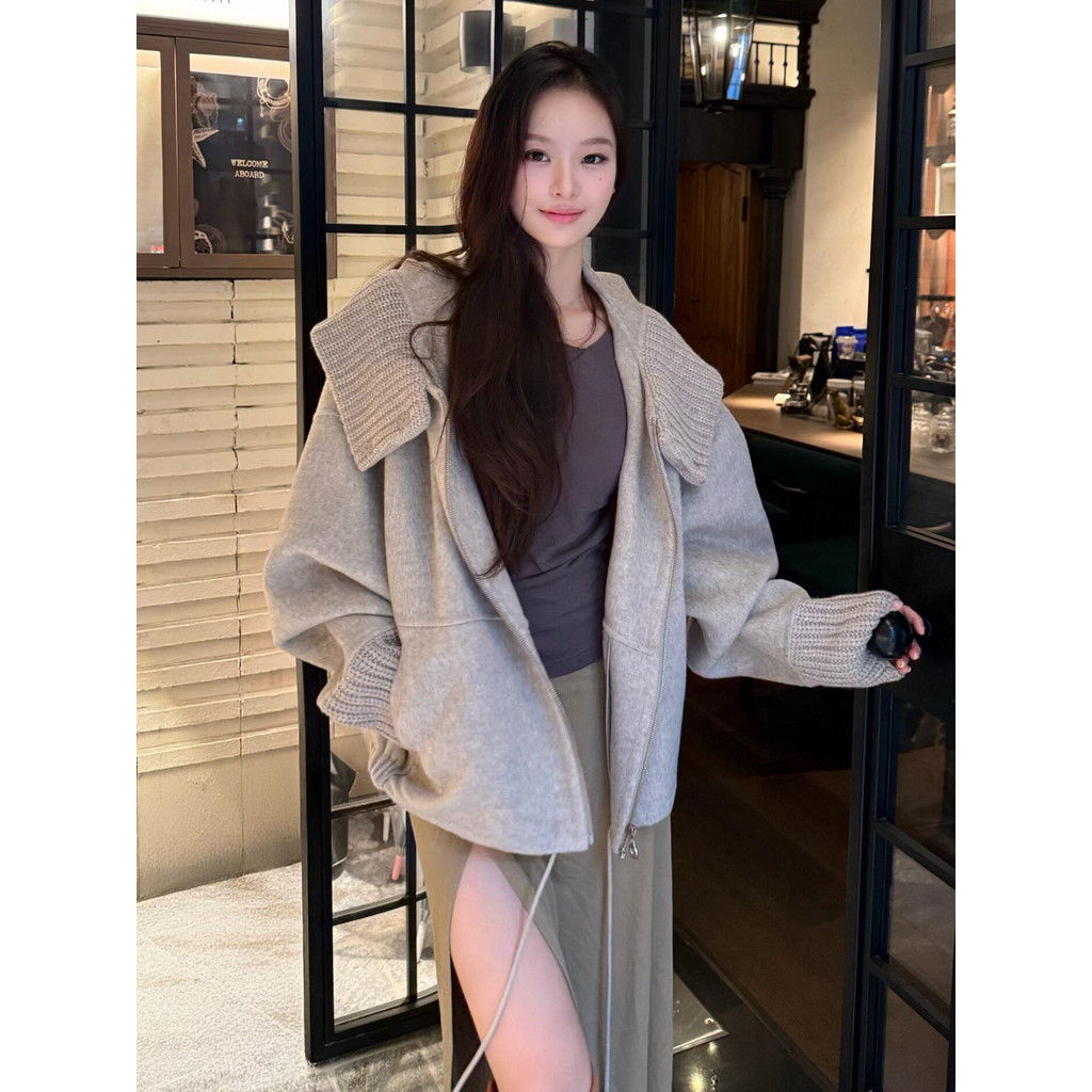 ฮะ ขนาดใหญ่สวยต้นฤดูใบไม้ผลิสีเทาคลุมด้วยผ้าสไตล์ชาแนลเสื้อกันหนาวแจ็คเก็ตฤดูใบไม้ผลิของผู้หญิง2026สไตล์ใหม่ปีนี้ยอดนิยมสไตล์ขายดี