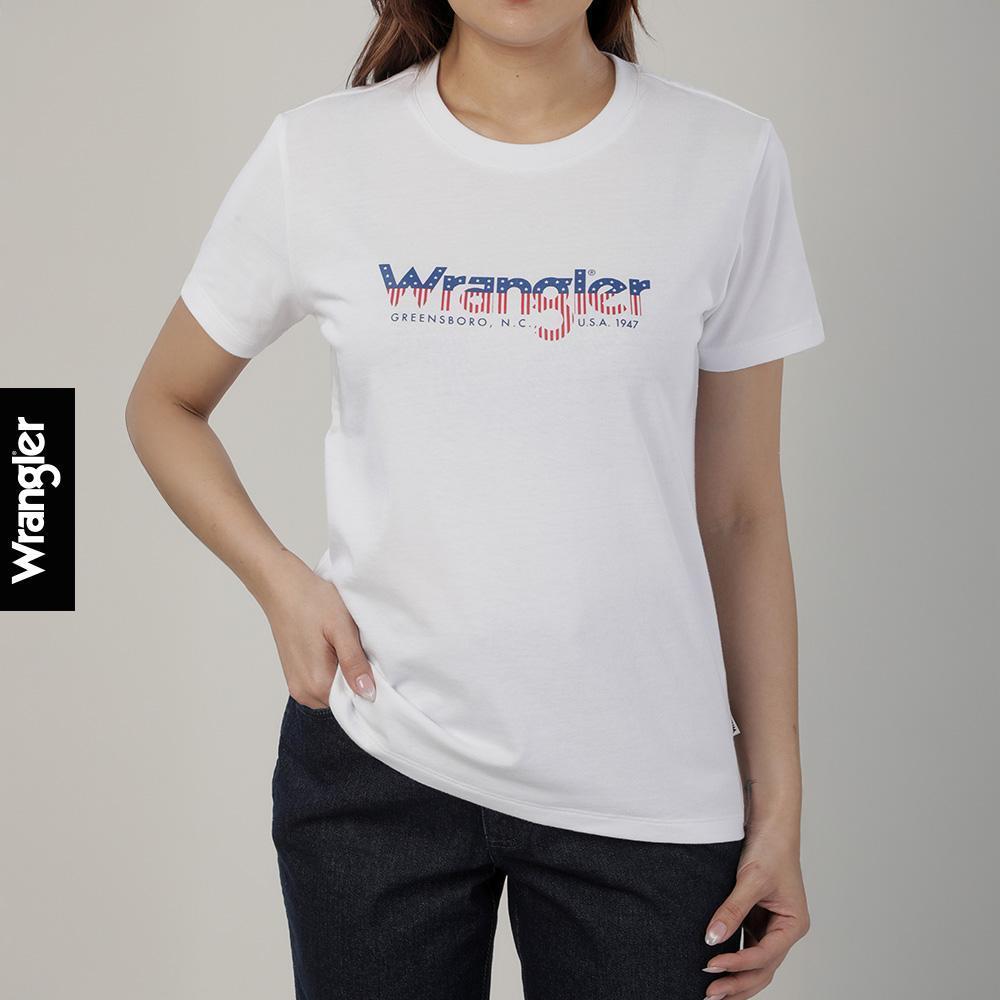 WRANGLER เสื้อยืดแขนสั้นผู้หญิง ทรง Regular รุ่น WR S226WTSSF18 สีขาว