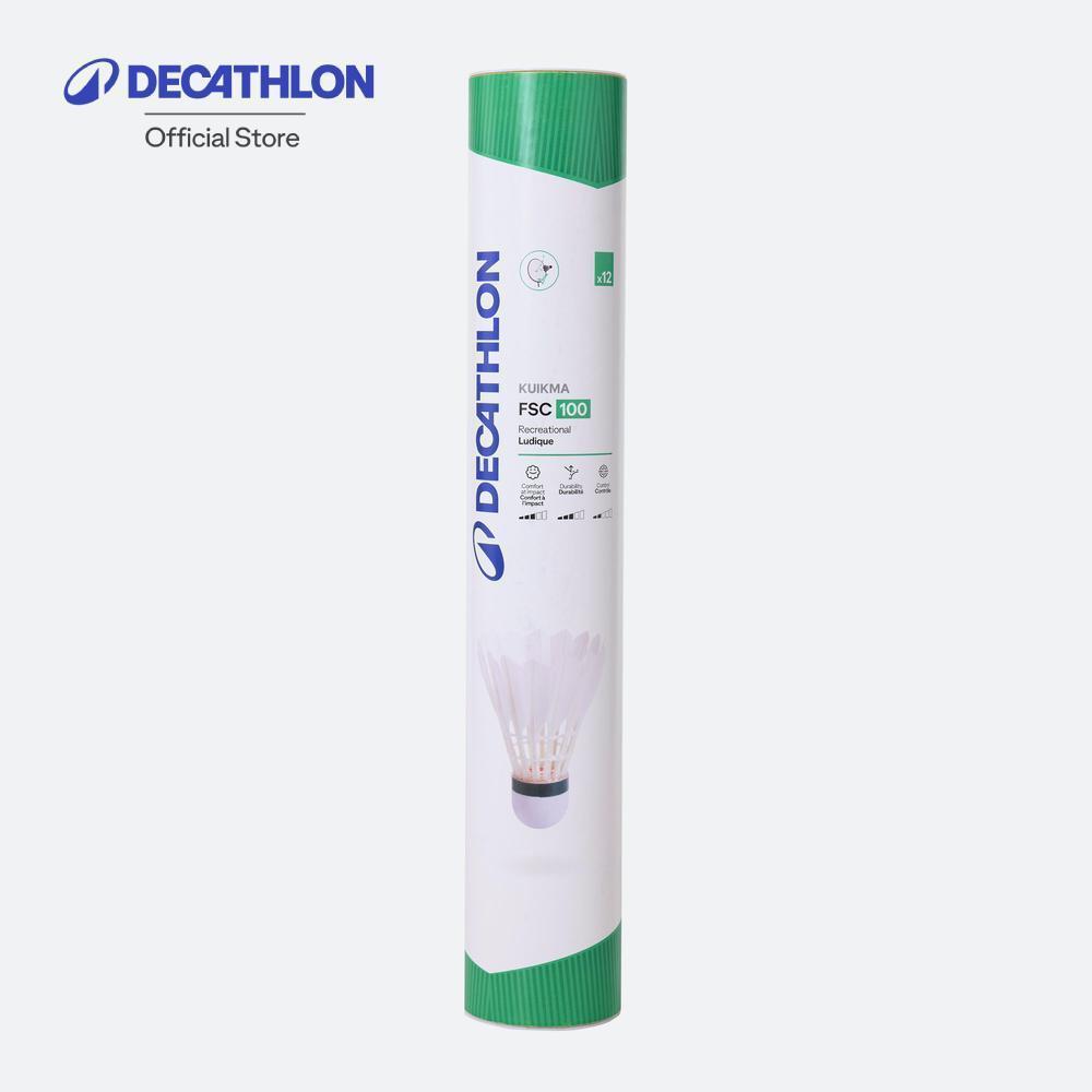 Decathlon Feather Shuttlecock Fsc 100 X 12 ลูกแบดมินตัน/ลูกขนไก่ รุ่น Fsc 100 X 12 - White