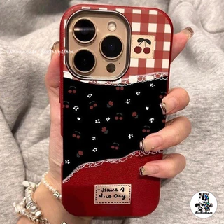 เคสสำหรับไอโฟน For Iphone 13 12 11 17 16 15 14 Pro Max X Xr Xs Max 7 8 Plus SE 16 Plus โทรศัพท์ Insมะเขือเทศสีแดงปกอ่อน