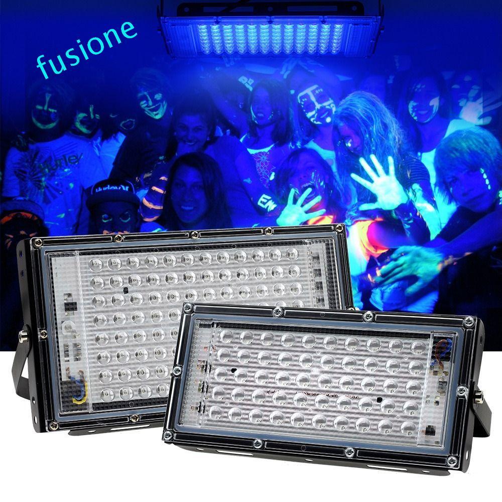 FUSIONEDGE โคมไฟ UV, ไฟเอฟเฟกต์ 395nm UV Floodlight, ไฟกลางคืน 120 เรืองแสง 50W/100W แถบโคมไฟเวที UV