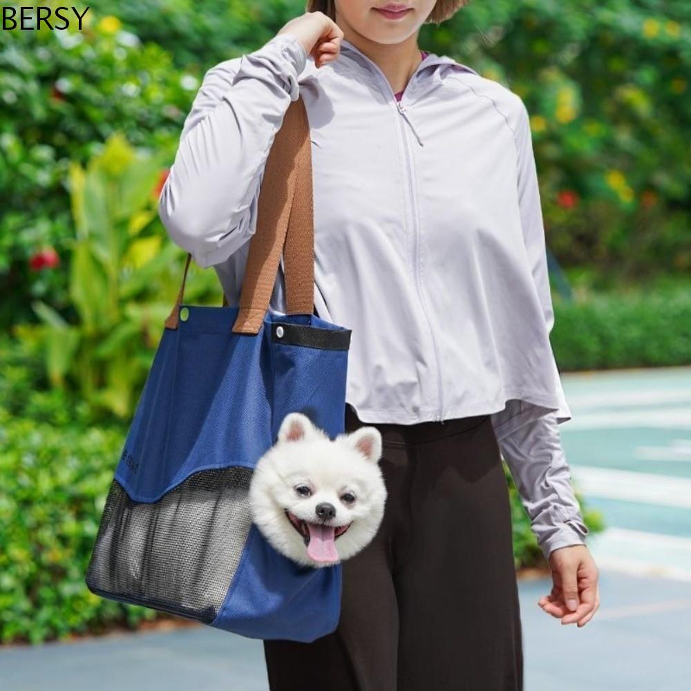 BERSY Puppy Sling Bag, Anti-Escape Breathable Pet Outing Bag, Portable with Hole Single-Shoulder Lar