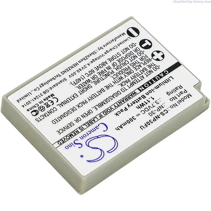 3.7V 300mAh แบตเตอรี่กล้อง NP-30 สําหรับ Fujifilm FinePix F440, F450